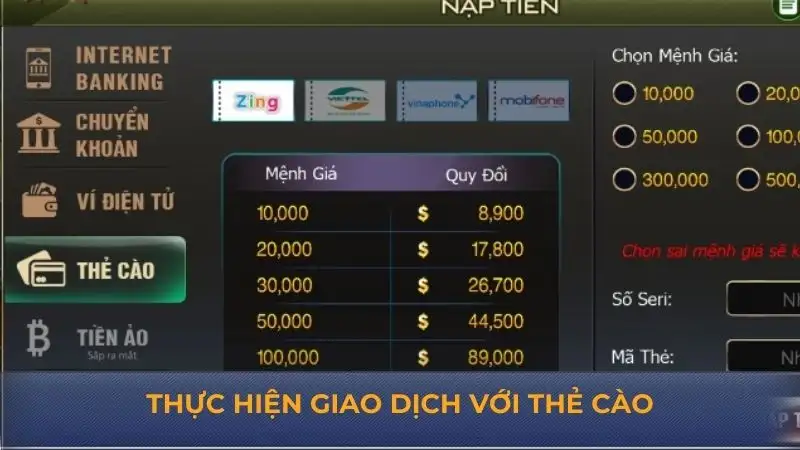 Nạp tiền B52 Club – Các phương thức và chi tiết hướng dẫn