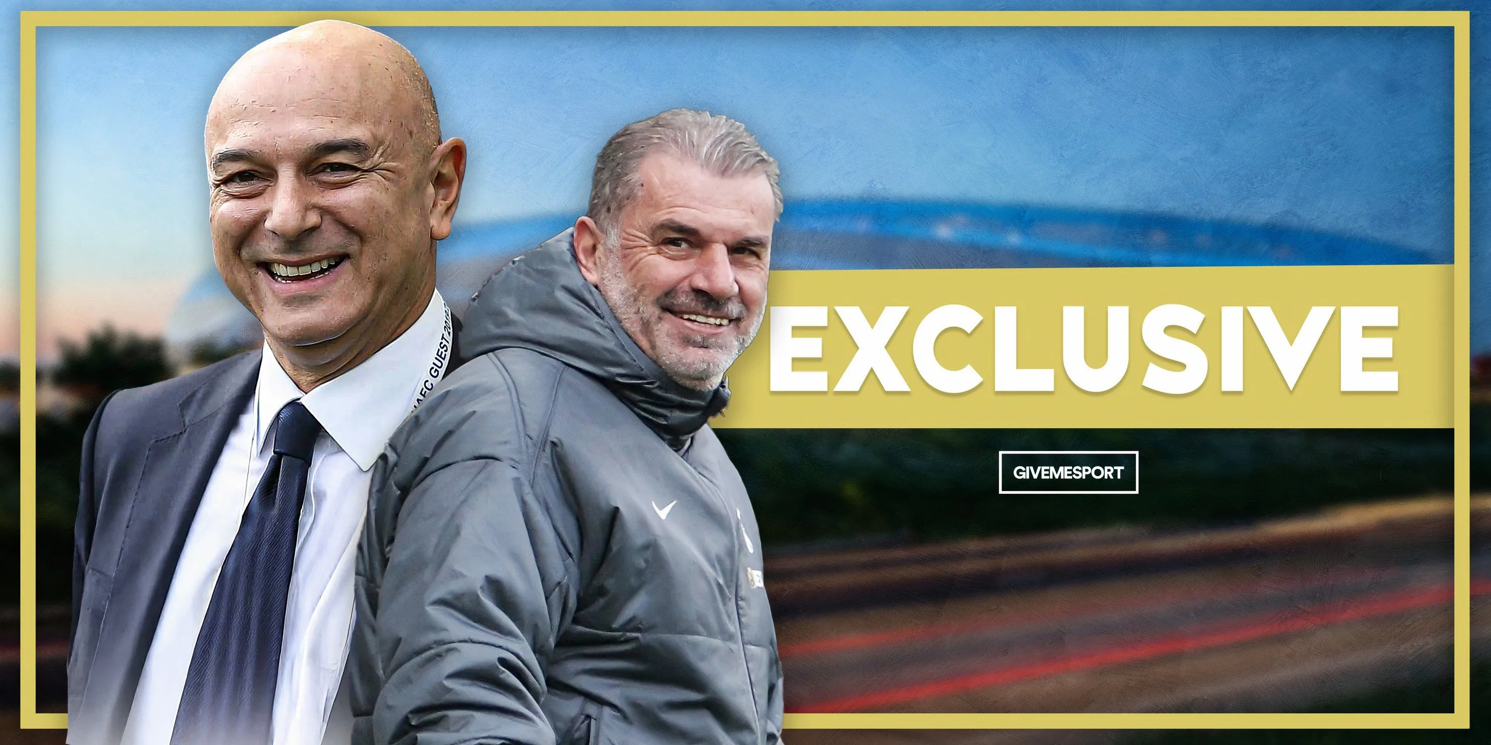 Chủ tịch Tottenham Daniel Levy và HLV Ange Postecoglou, người có tương lai chưa rõ ràng ảnh hưởng đến kế hoạch chuyển nhượng