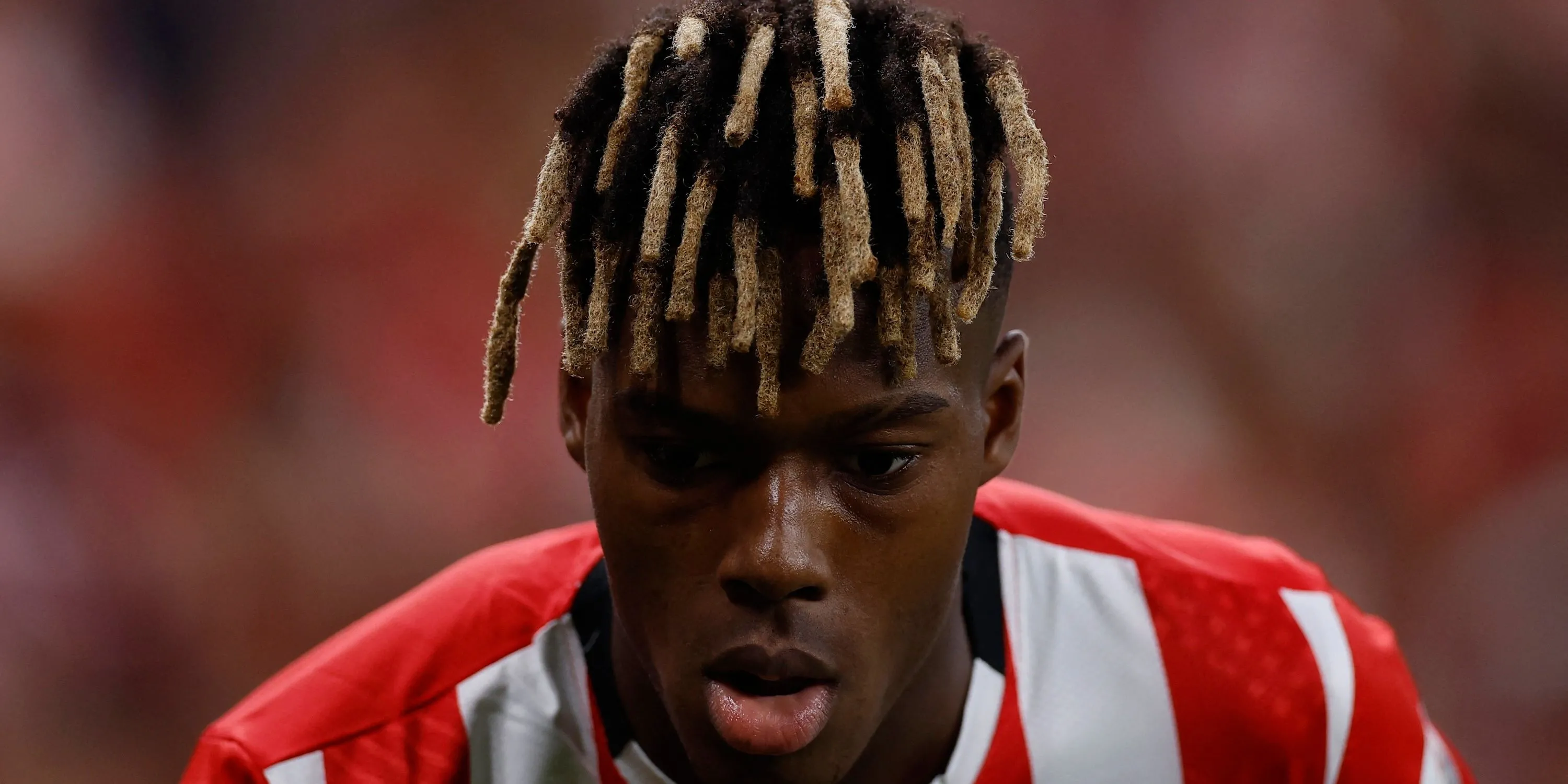 Nico Williams của Athletic Bilbao, cầu thủ chạy cánh mục tiêu của Arsenal.