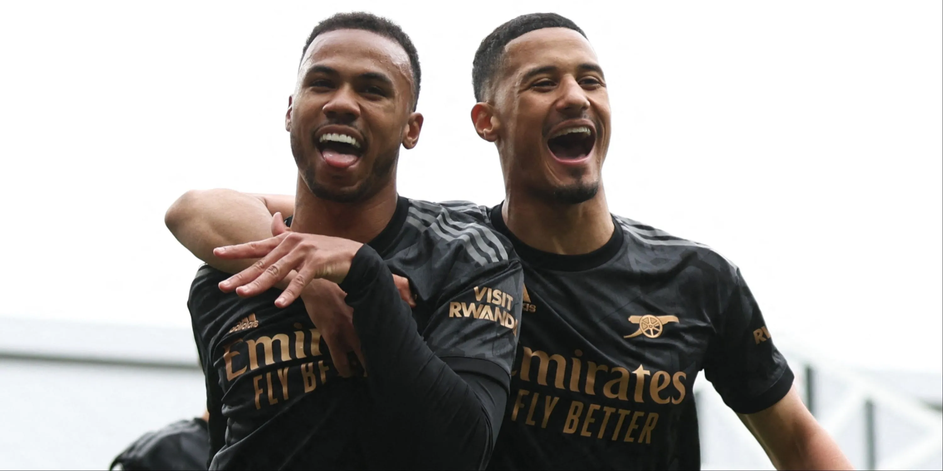 Cặp trung vệ thép William Saliba và Gabriel Magalhaes của Arsenal