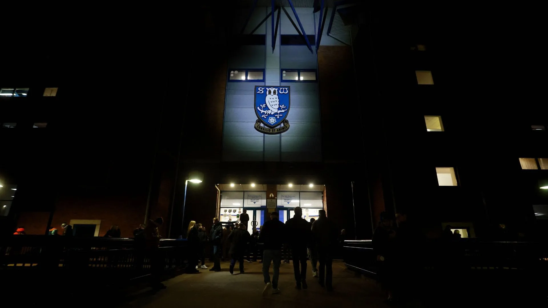 Hình ảnh bên ngoài sân vận động Hillsborough, nơi diễn ra cuộc khủng hoảng chuyển nhượng của Sheffield Wednesday