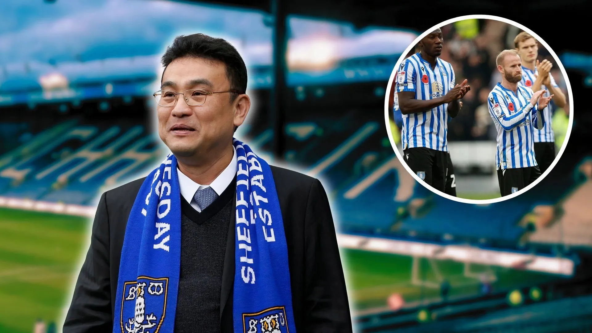 Ông chủ Dejphon Chansiri của Sheffield Wednesday và các cầu thủ tại sân Hillsborough giữa bão tin đồn đổi chủ
