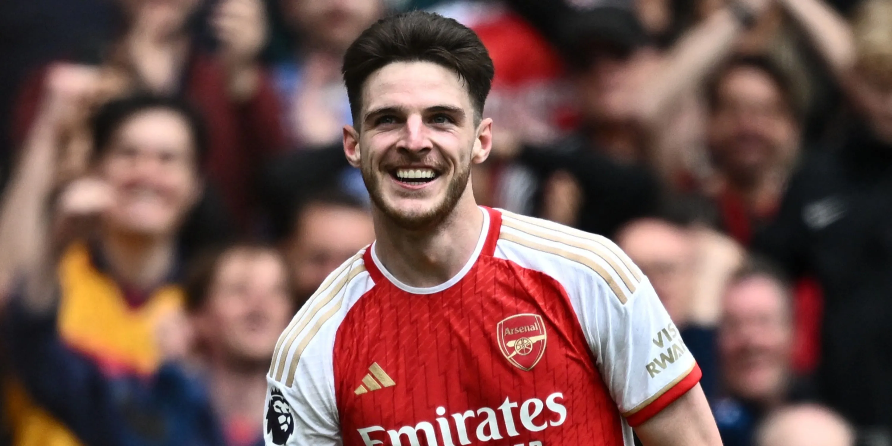 Tiền vệ Declan Rice ăn mừng bàn thắng quan trọng cho Arsenal