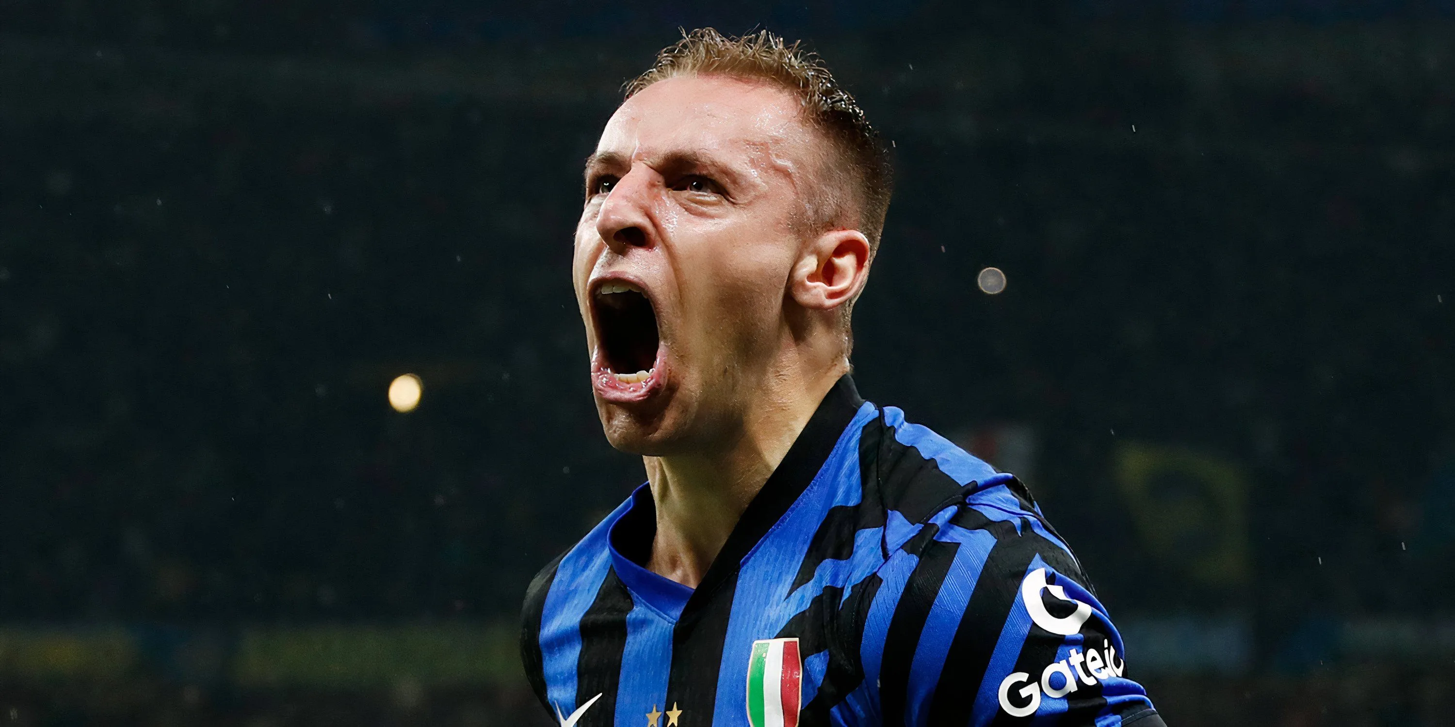 Tiền vệ Davide Frattesi của Inter Milan trong trận đấu Champions League